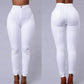 Plus-Size High Waisted white skinny Jeans.