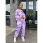 Tie Dye Multi Color Hooded Tracksuit
