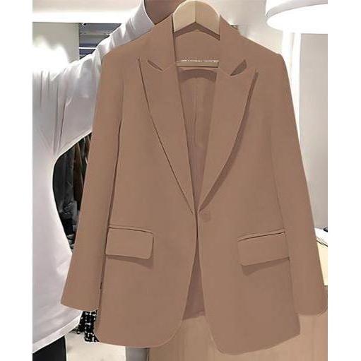 Vintage Solid Color Blazer