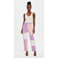 Denim Patchwork Colored Pant