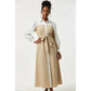 Women's Linen Collar Midi Dress