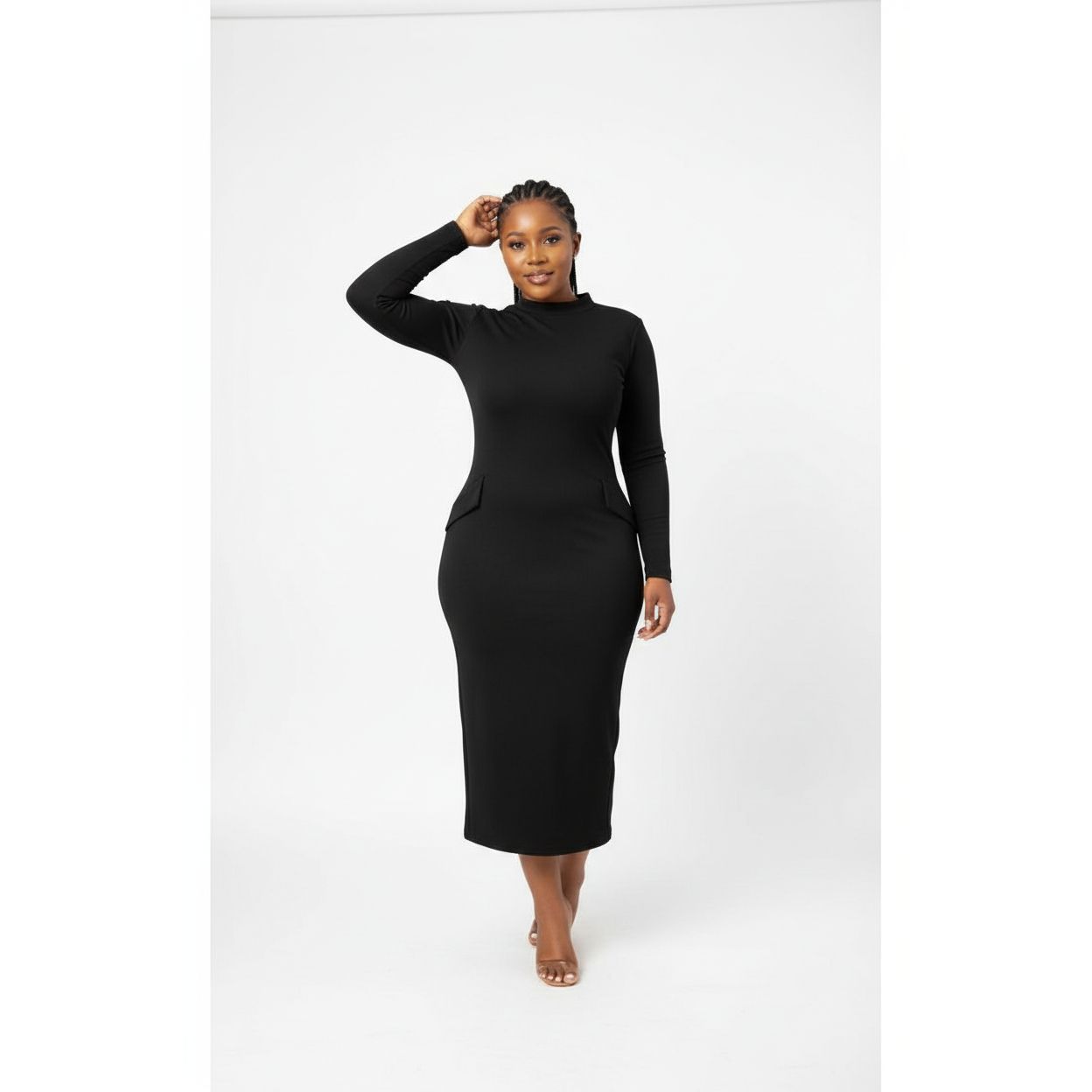 Long Sleeve Bodycon Dress YELLOW SUB TRADING Long Sleeve Bodycon Dress YELLOW SUB TRADING