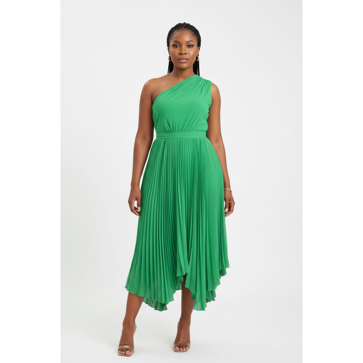 Pleated Single Hand Dress