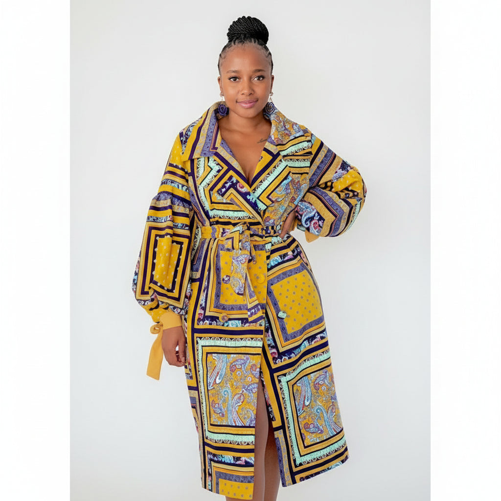 Ankara Long Sleeve Dress
