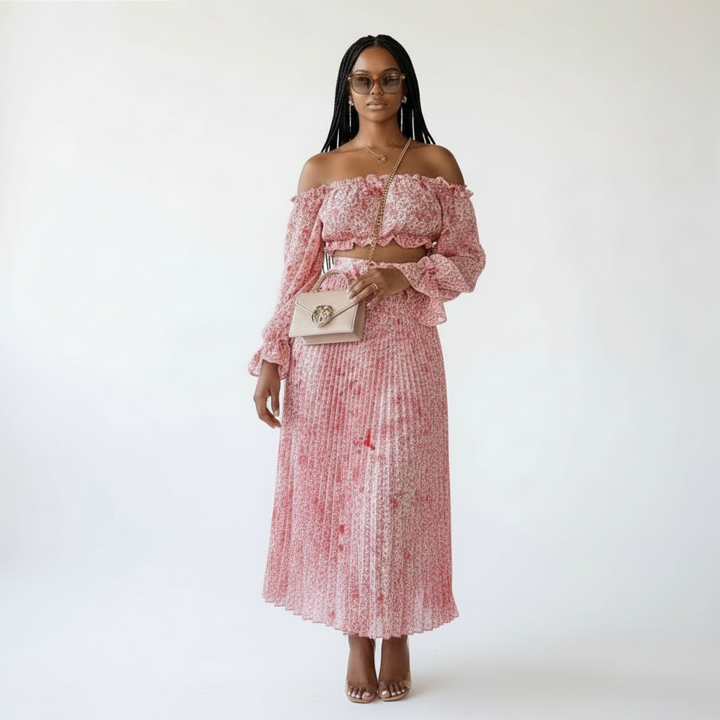 Floral elegant Two Piece Set