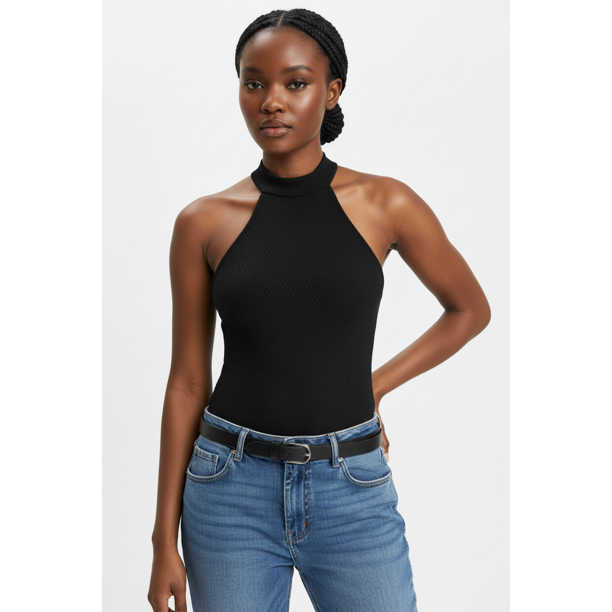 Sleeveless Halter Bodysuit