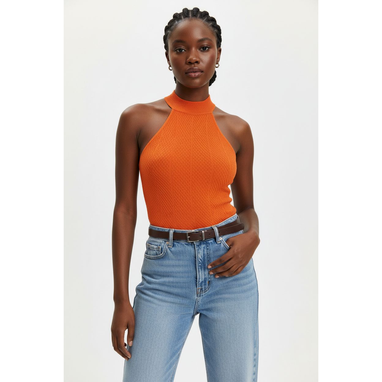 Sleeveless Halter Bodysuit