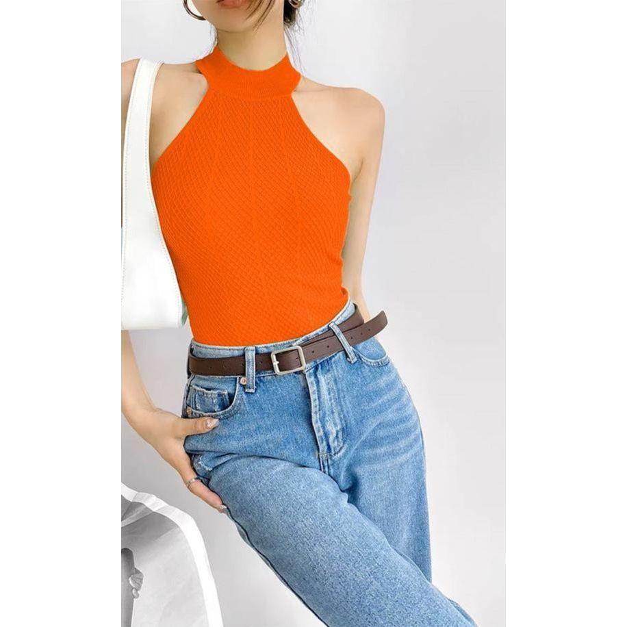 Sleeveless Halter Bodysuit — YELLOW SUB TRADING