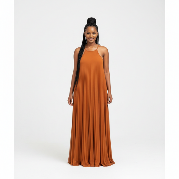 Pleated Short Sleeve Maxi Dress – YELLOW SUB TRADING