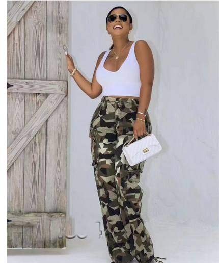 Camouflage Side Pockets Pant