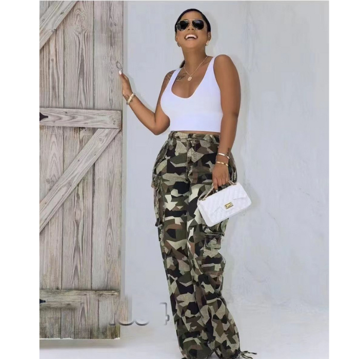 Camouflage Side Pockets Pant