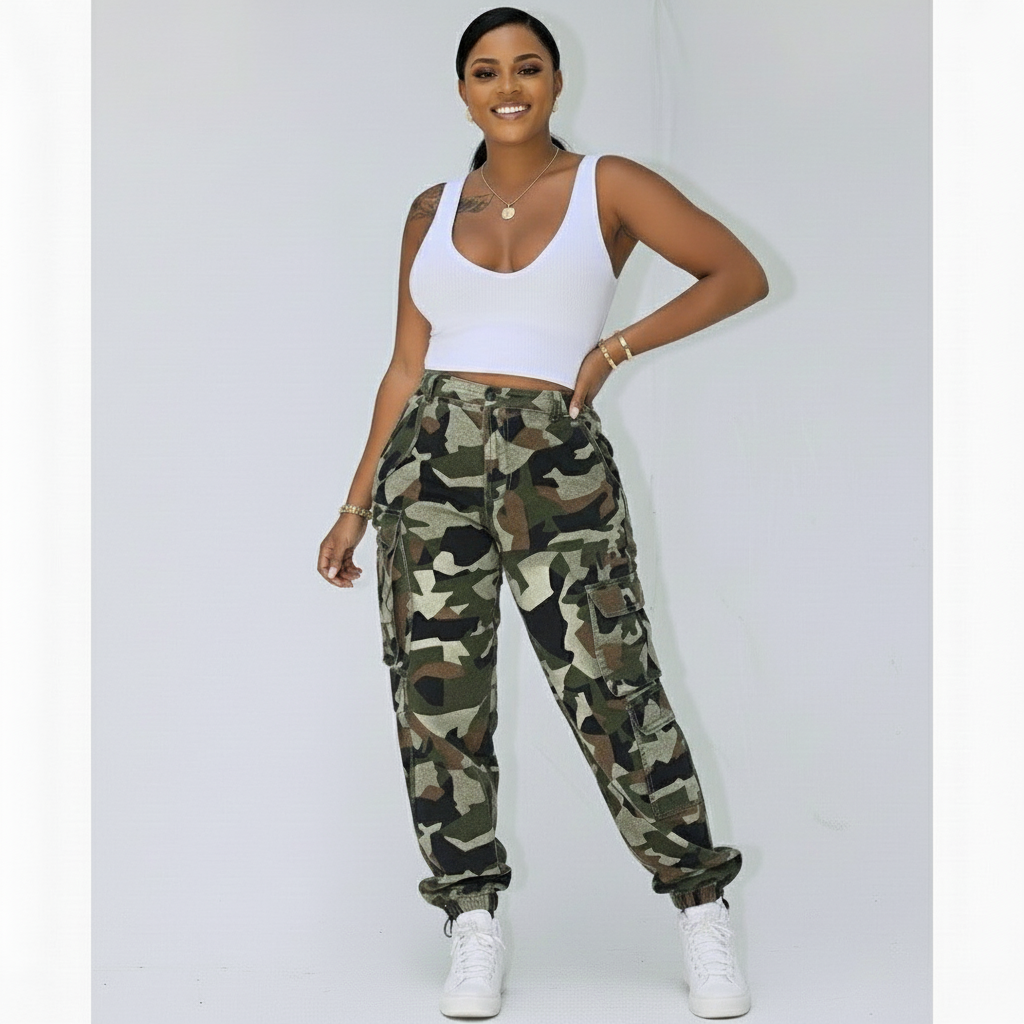 Camouflage Side Pockets Pant