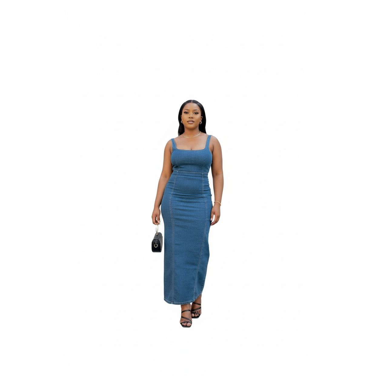 Sleeveless Denim Dress
