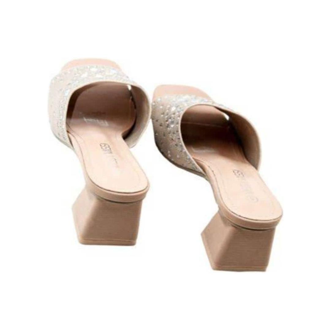 Rhinestone Thick Heel Sandals