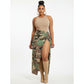 Camouflage Side Slit Skirt