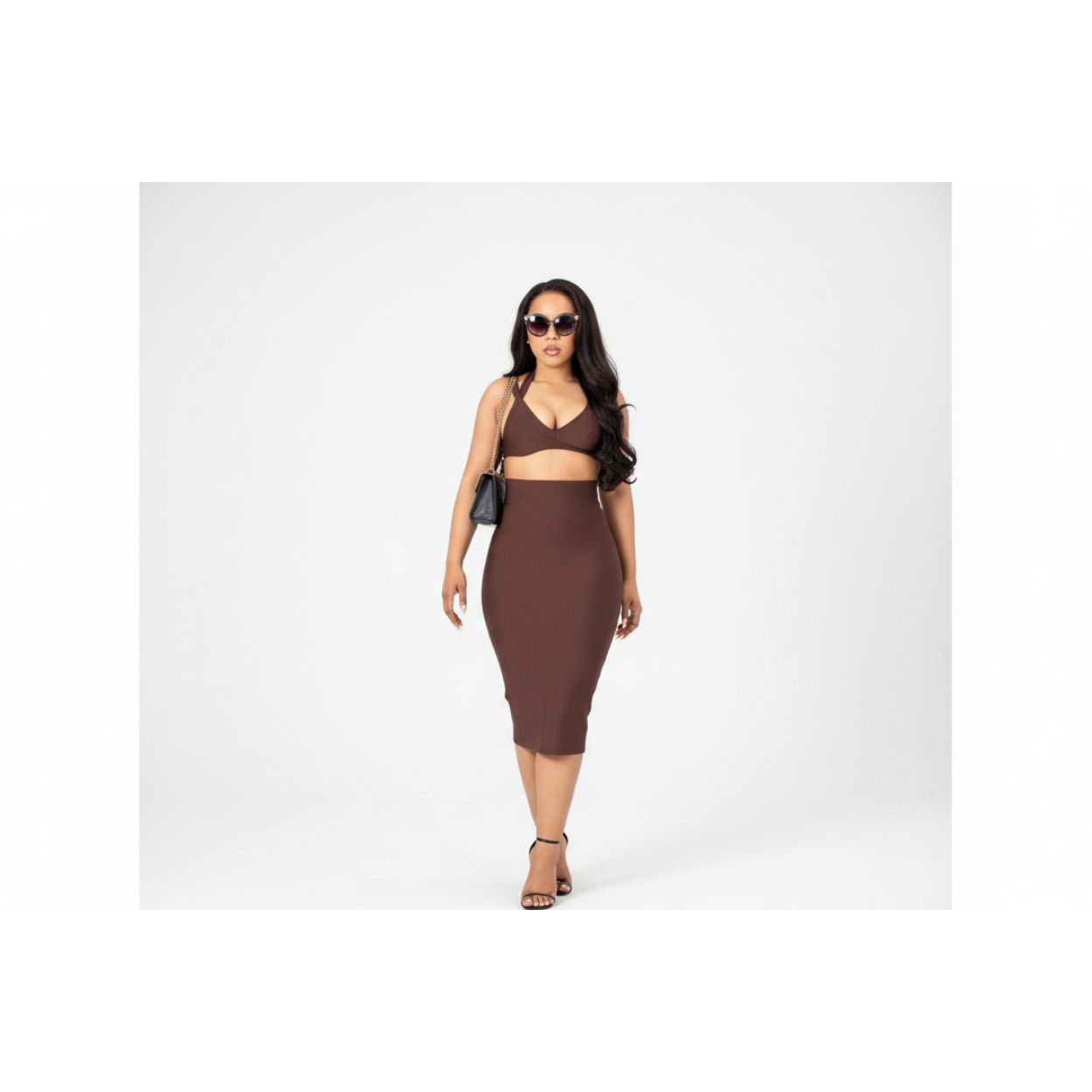 Vintage Bodycon Skirt And Top Set