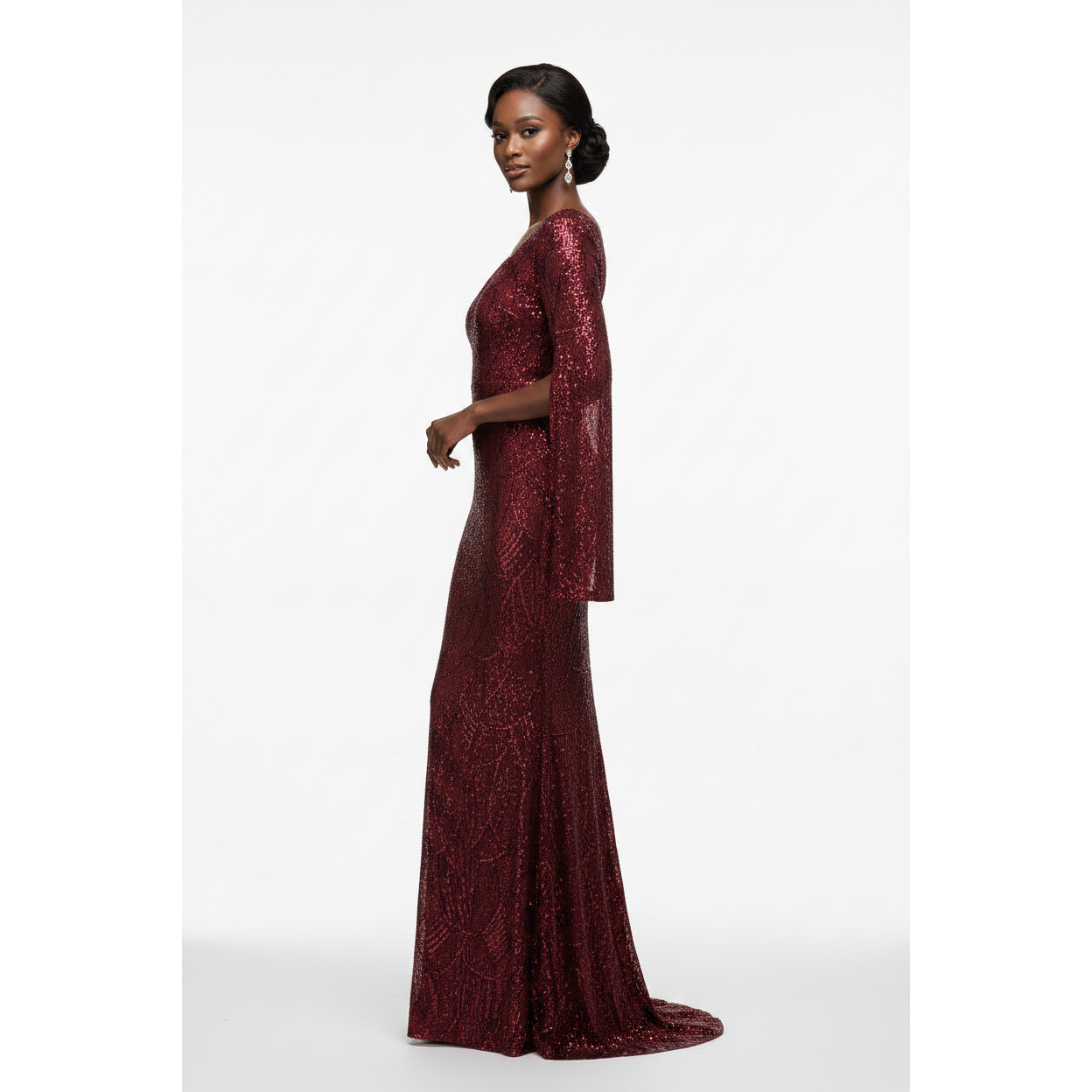 Maxi Long Sleeve V-Neck Dress