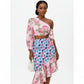 Floral Off Shoulder Top and Skirt Set