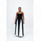 Black & White Spaghetti Strap Maxi Dress
