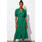 Vintage Buttoned Short Sleeve Dress