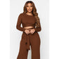Round Neck Top and Pant Set