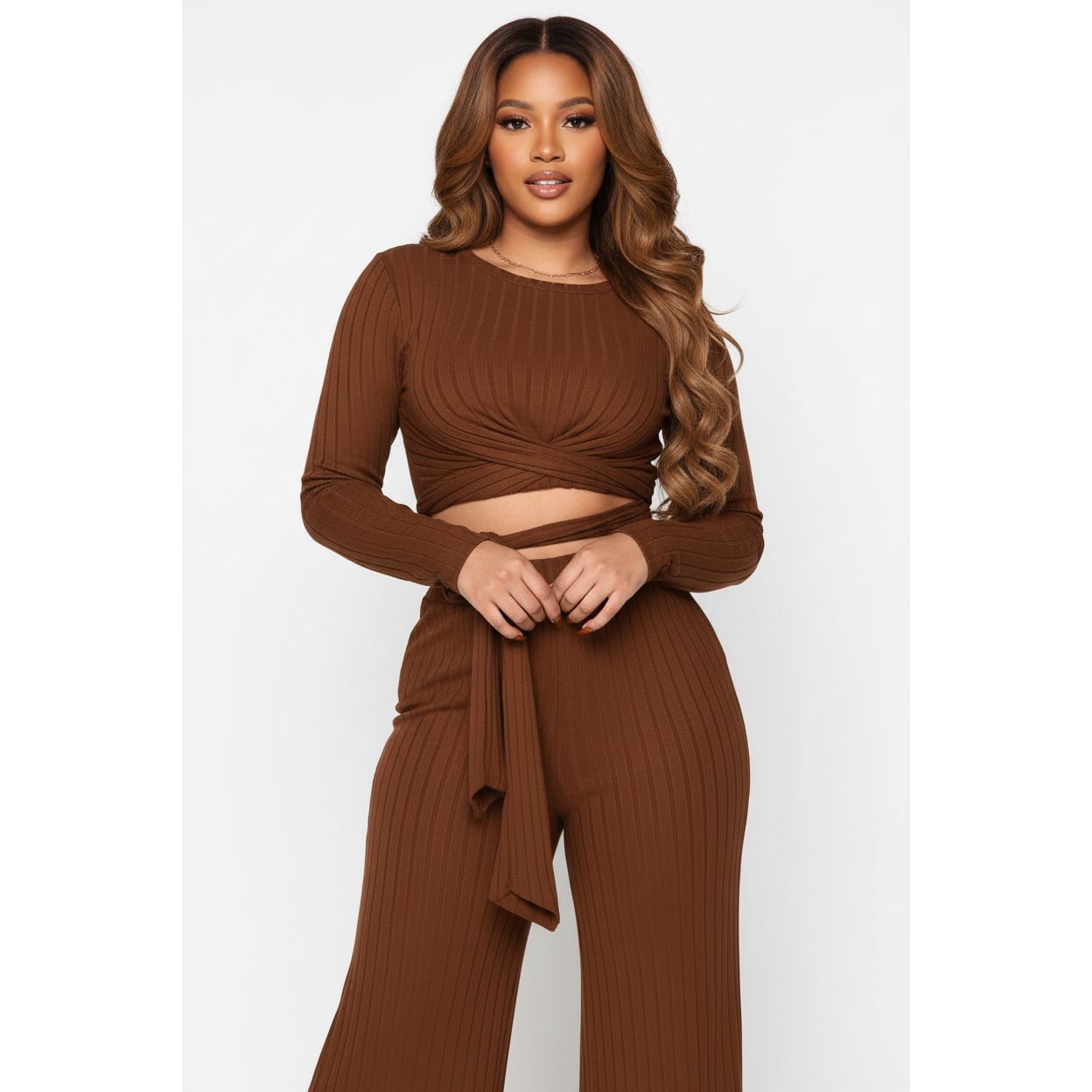 Round Neck Top and Pant Set