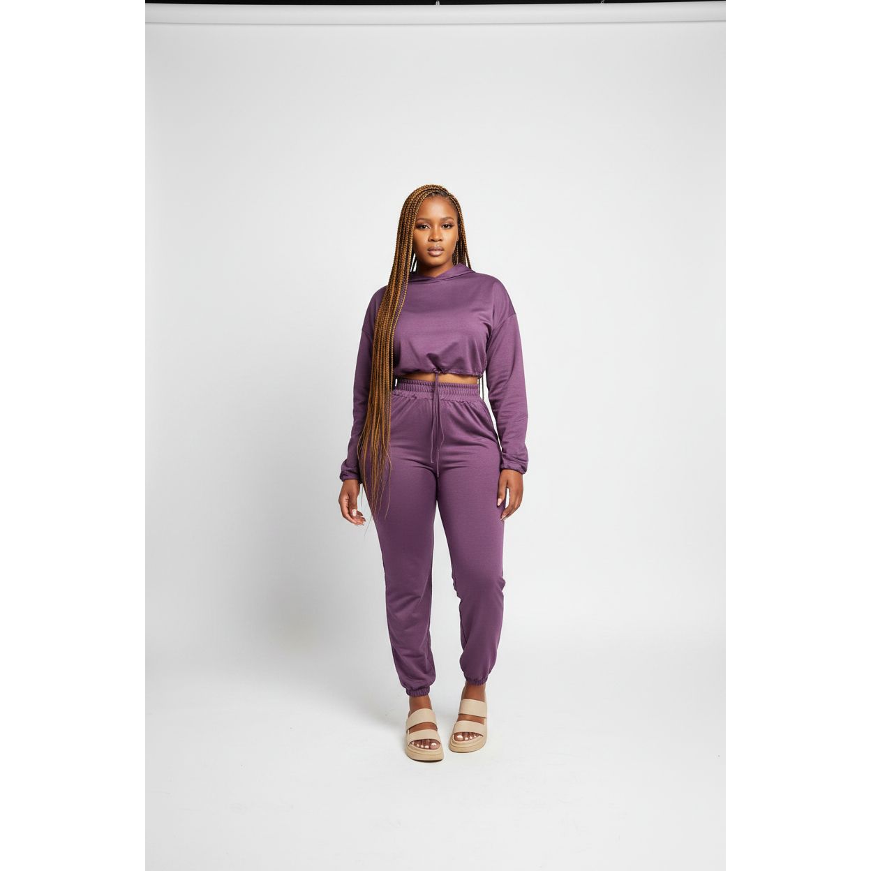 Sexy Crop Top and High Waisted Pant Set