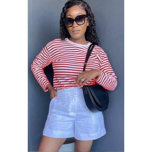 Round Neck Striped Top