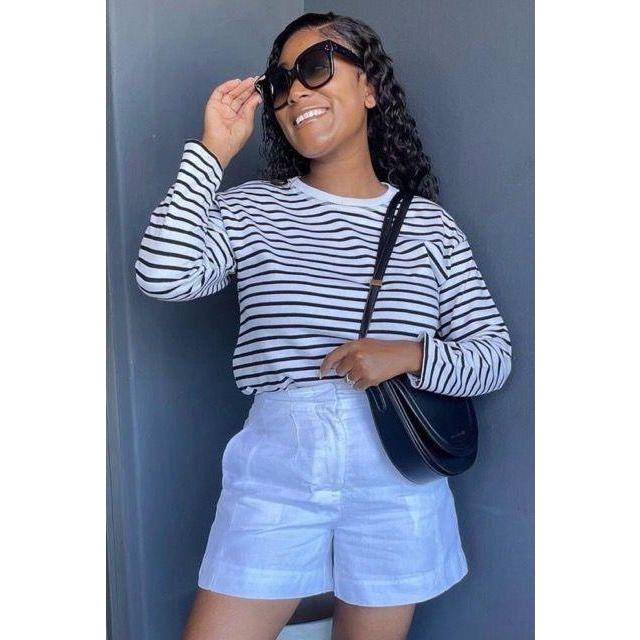 Round Neck Striped Top