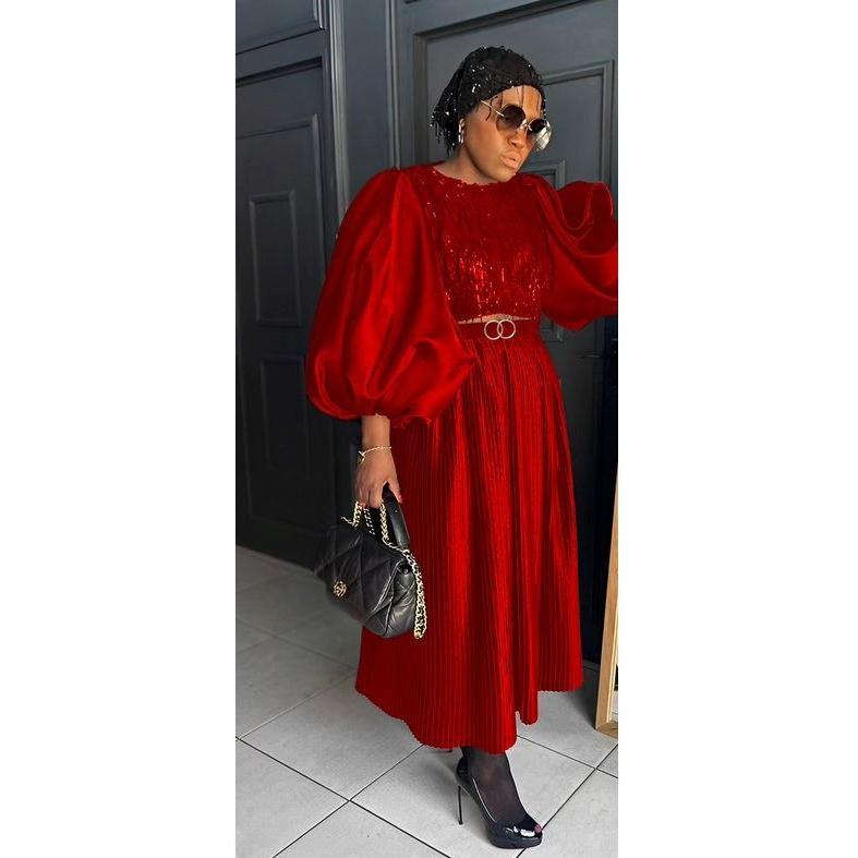 Glitter Long Sleeve Dress