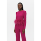 Casual Round Neck Feather Top
