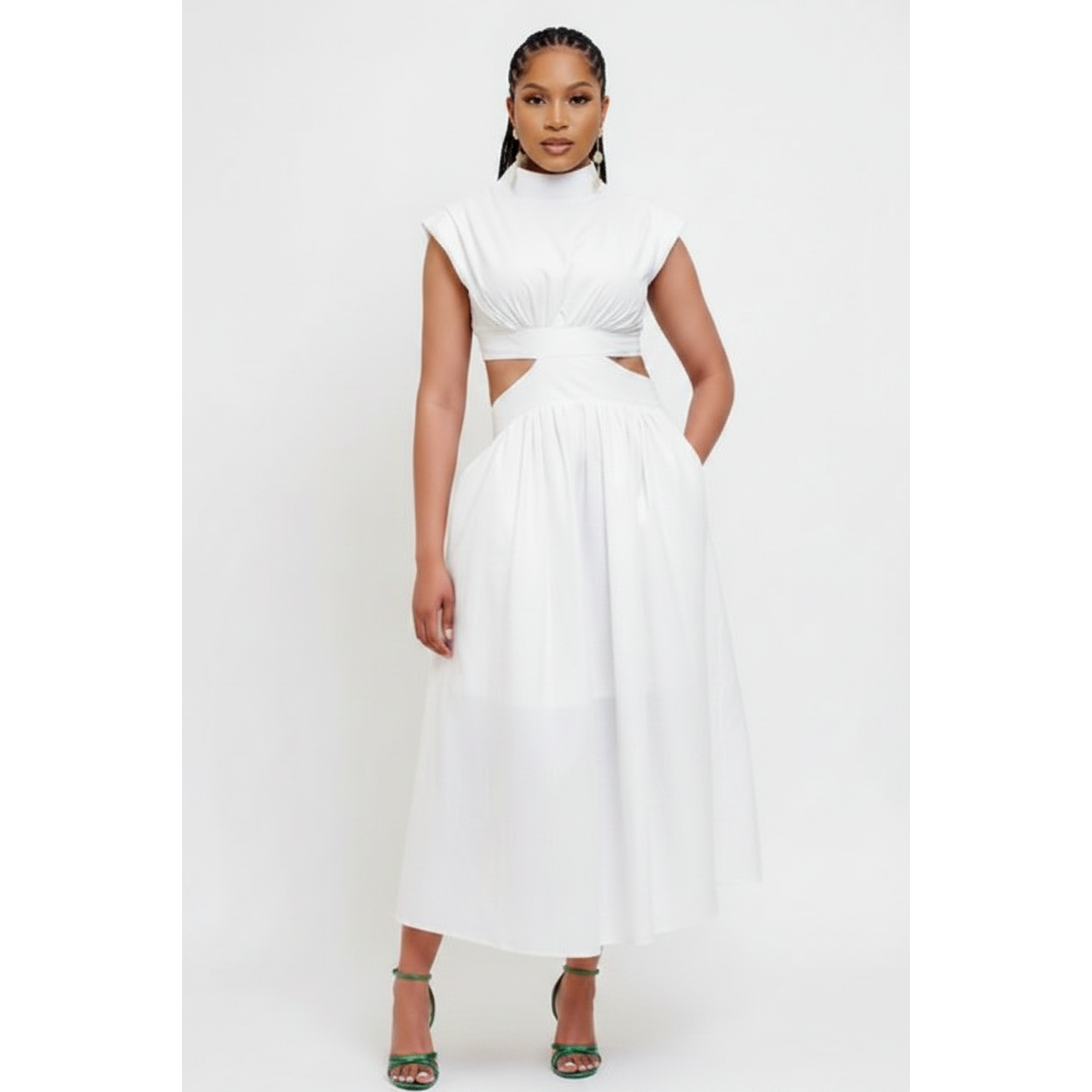 Sleeveless Hollow Out Maxi Dress