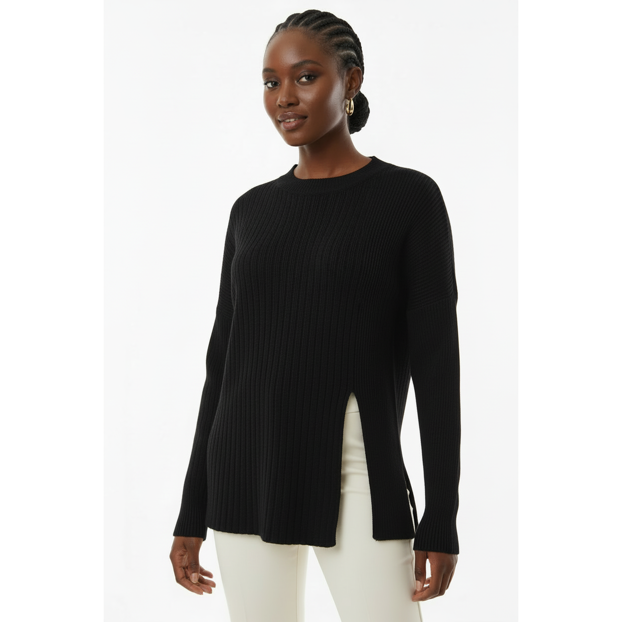 Long Sleeve Side Slit Top