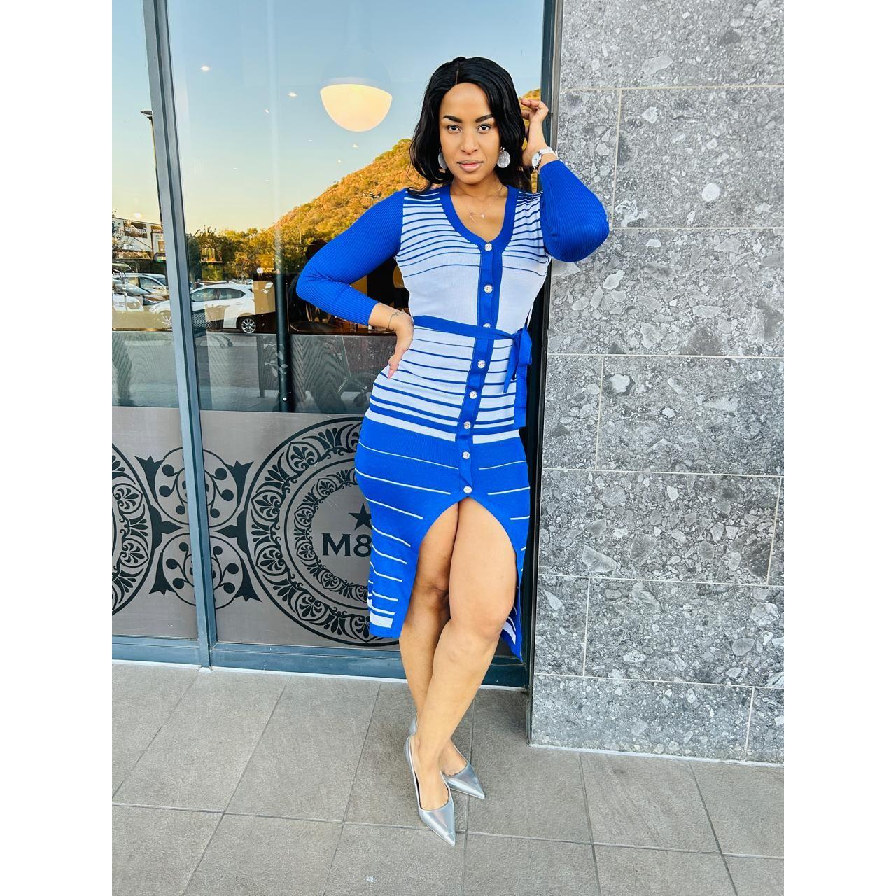 Sexy Buttoned Knitted Dress