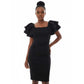 Bodycon Ruffles Sleeves Dress