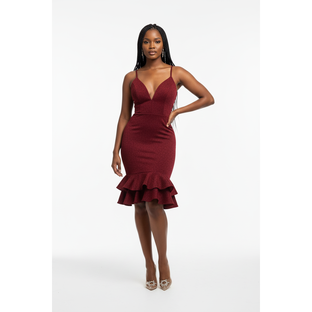 Ruffled Bottom Sleeveless Dress