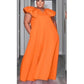 Puffer Short Sleeve Long Dress