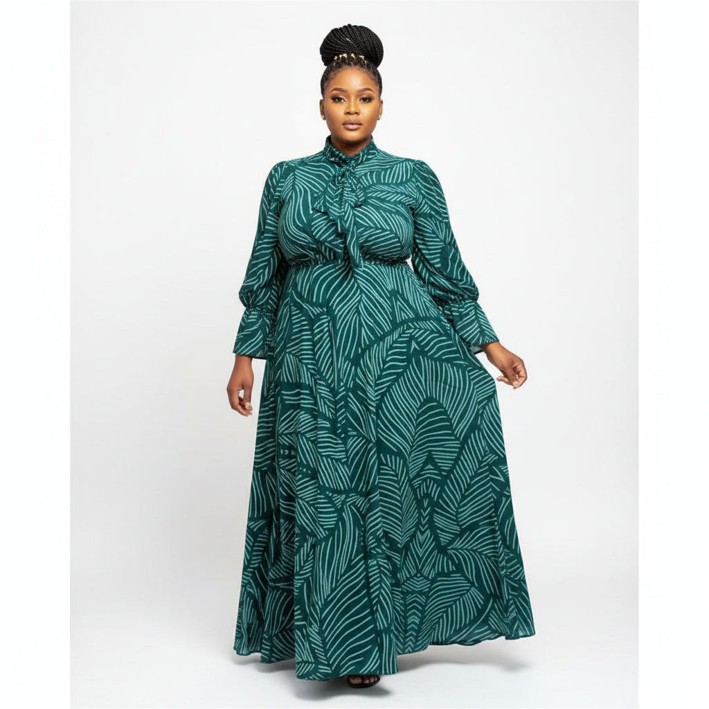 Plus Size High Waisted Bubble Dress