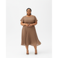 Pleated Belted Dress