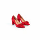 Vintage Bowknot Suede High Heels