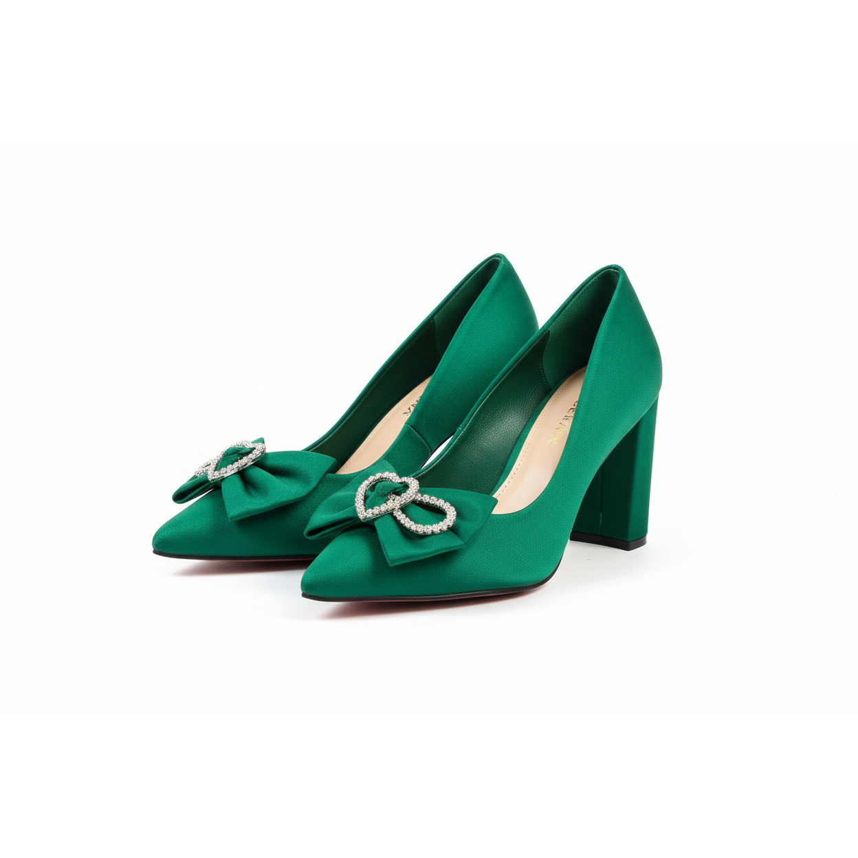 Vintage Bowknot Suede High Heels