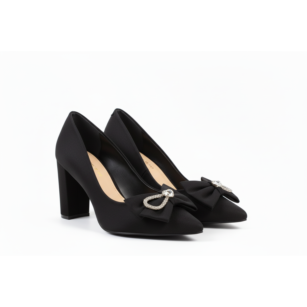 Vintage Bowknot Suede High Heels
