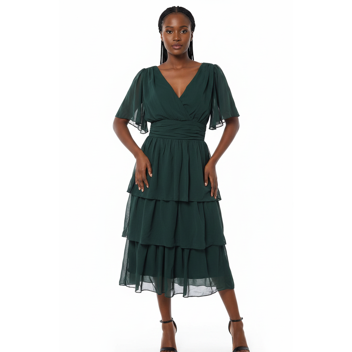 Sexy V-Neck Layer Dress