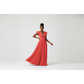 V-Neck  Sealed Design Wide Maxi Dress