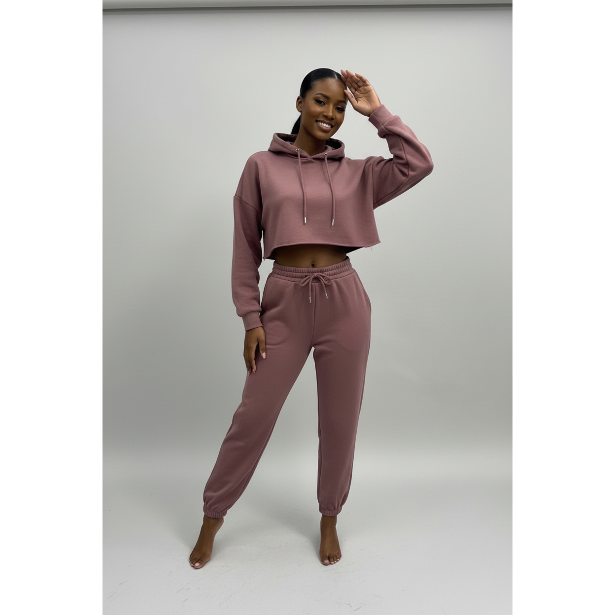 Hooded Top & Pants Tracksuit Set