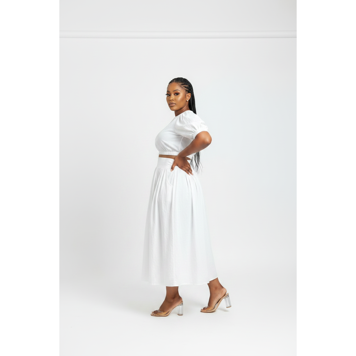 High Waisted Skirt & Top Outfit Set