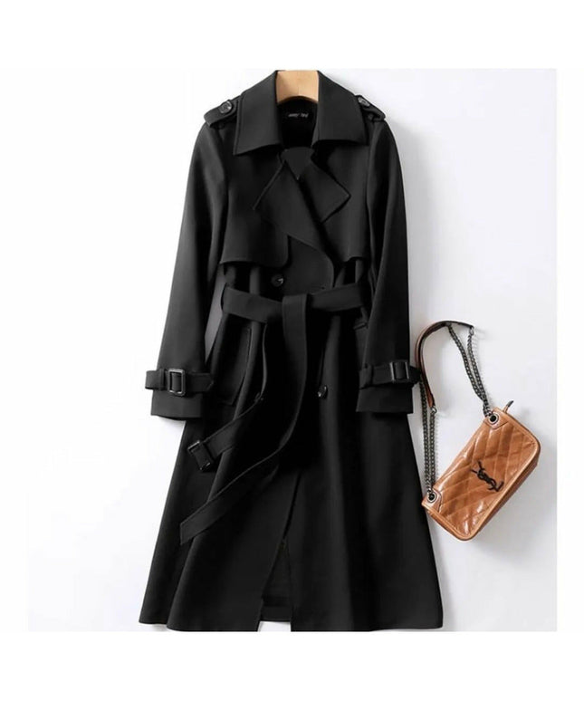 Long Double-Breasted Casual Loose Coat
