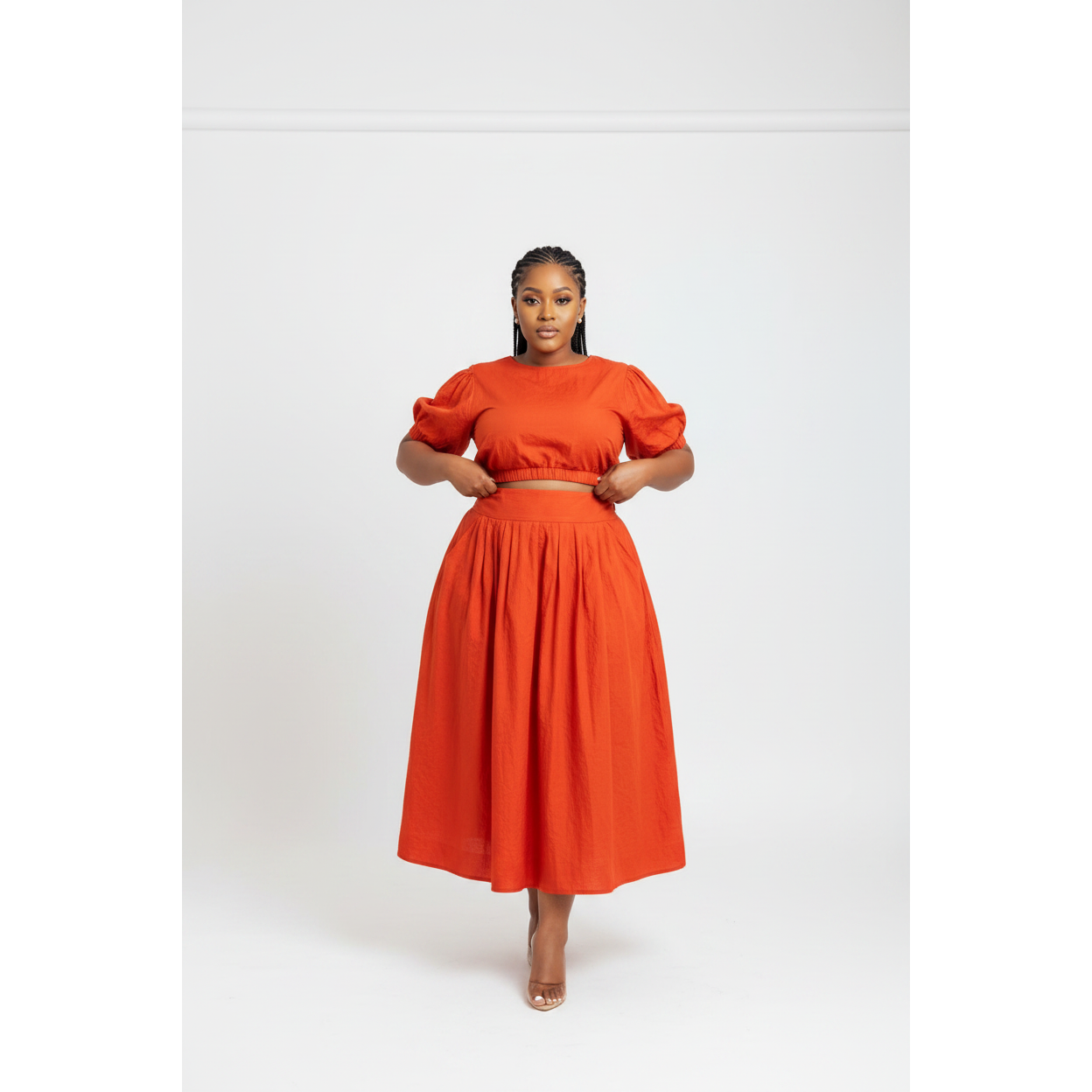 High Waisted Skirt & Top Outfit Set