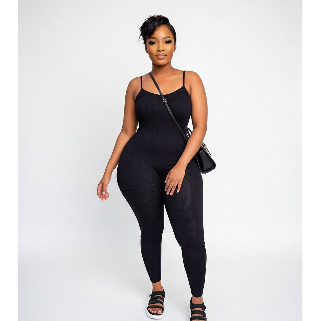 Sleeveless Round Neck BodyGlove Jumpsuit