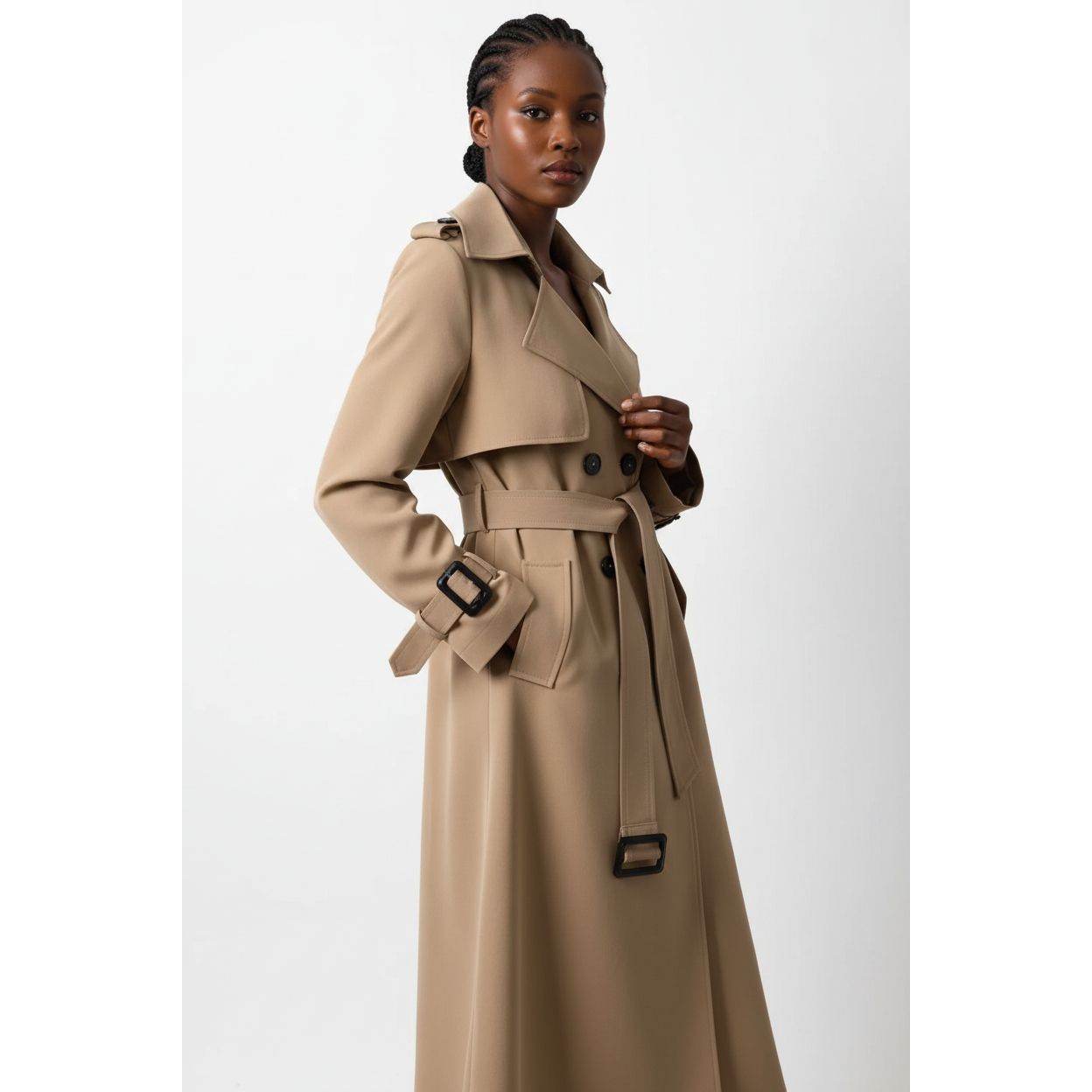 Long Double-Breasted Casual Loose Coat – YELLOW SUB TRADING